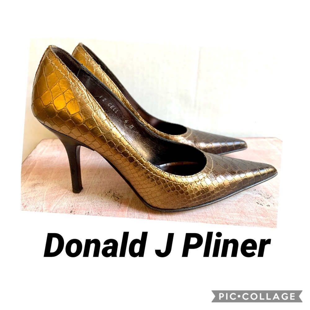 DONALD PLINER COUTURE OMBRÉ BRONZE METALLIC HEEL
